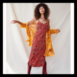 ❤️Free People Alexis Bias Printed Slip Med❤️